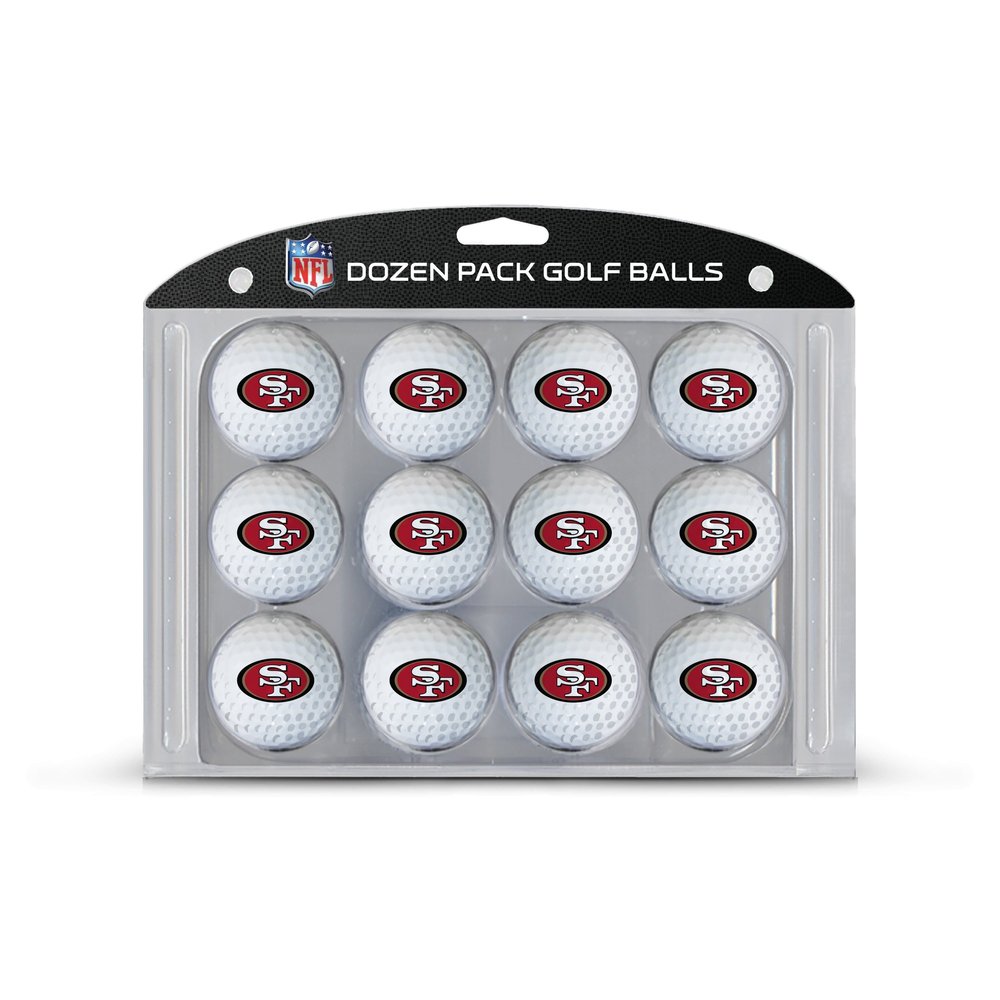 Team Golf NFL San Francisco 49ers Golf Balls, 12 Pack Dozen Regulation Size Golf Balls, 12 Pack, Full Color Durable Team Imprint