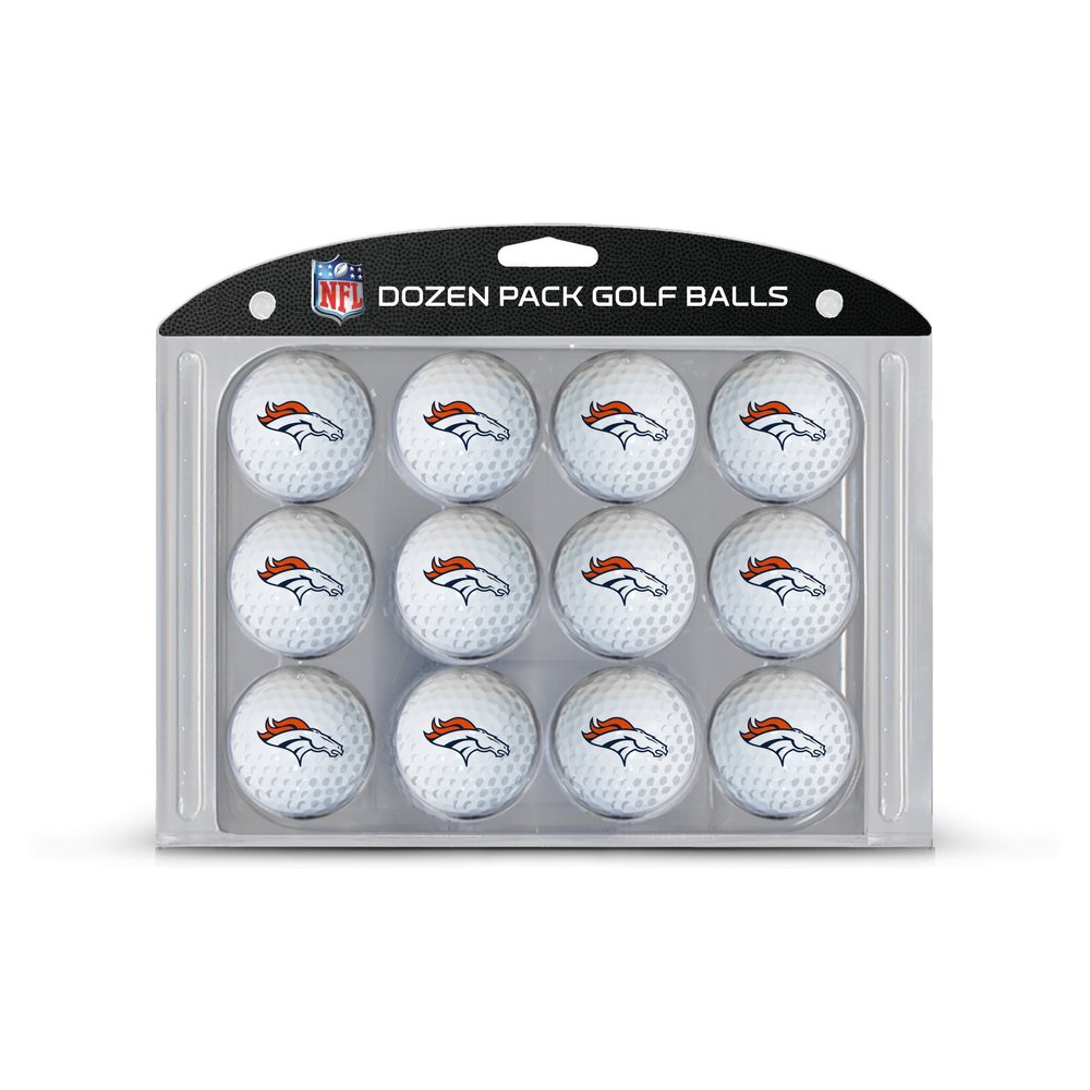 Team Golf NFL Denver Broncos Golf Balls, 12 Pack Dozen Regulation Size Golf Balls, 12 Pack, Full Color Durable Team Imprint