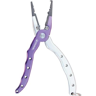 Kahara Japan High Grade Aluminum Plier with Landard and Sheath (Silver/Purple)