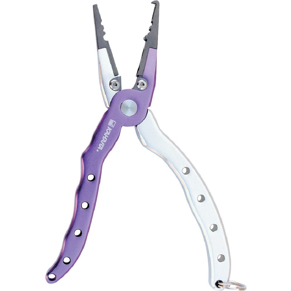Kahara Japan High Grade Aluminum Plier with Landard and Sheath (Silver/Purple)