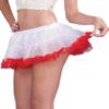 Forum Novelties Women's 10-Inch Micro Mini Crinoline, White/Red, One Size view 1