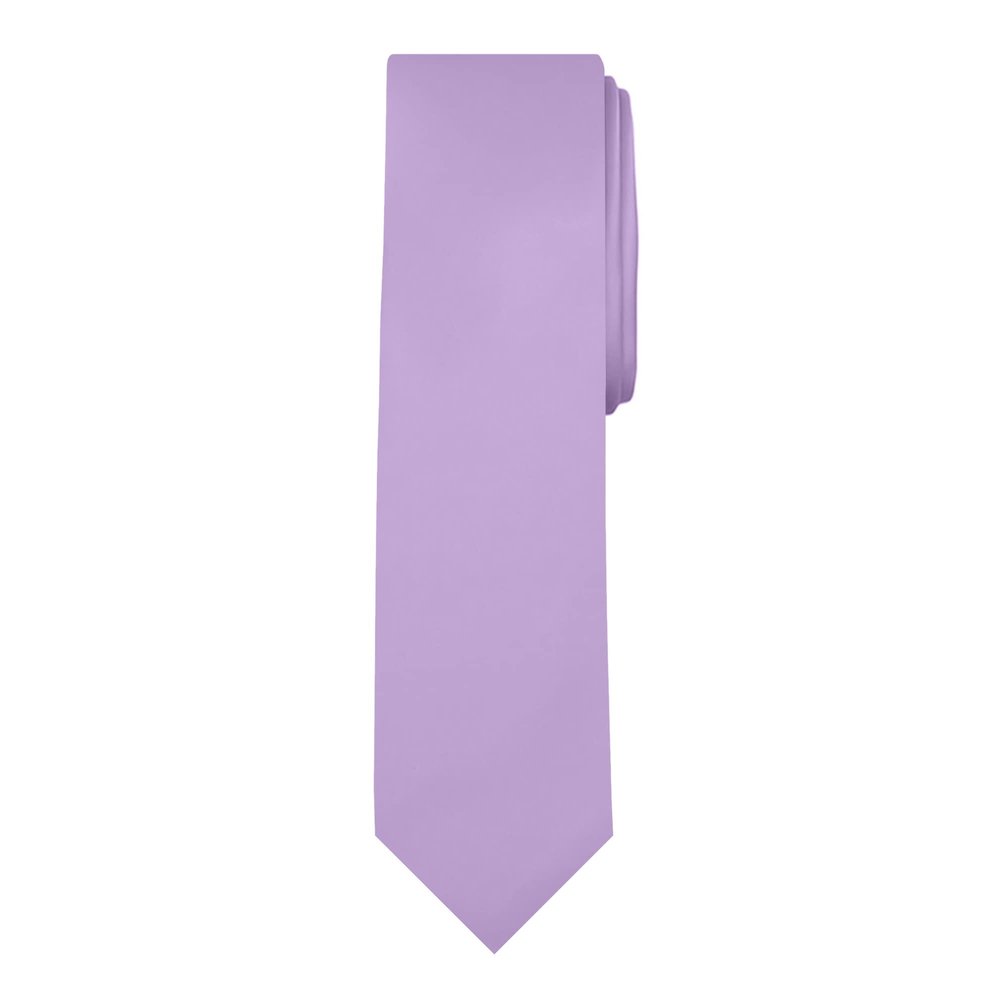 Jacob Alexander Boy's Regular Self Tie Prep Solid Color Necktie - Lavender