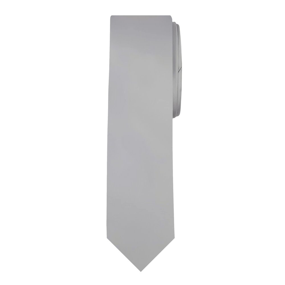 Jacob Alexander Boy's Regular Self Tie Prep Solid Color Necktie - Silver