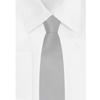 Jacob Alexander Boy's Regular Self Tie Prep Solid Color Necktie - Silver view 3