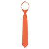 Jacob Alexander Boy's 14" Pretied Solid Color Zipper Tie - Orange view 1
