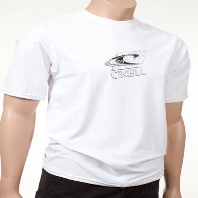 O'Neill Wetsuits Skins Short Sleeve Rash Tee, White, XX-Large
