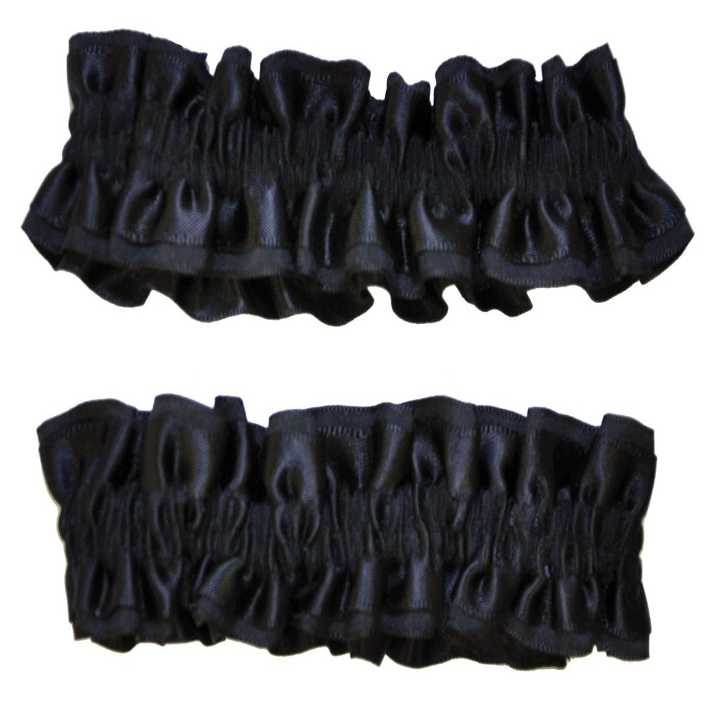 Morris Costumes Armband Garters Black Pair