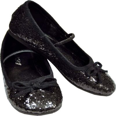 Flat Ballet Glitter CH BK XLGE