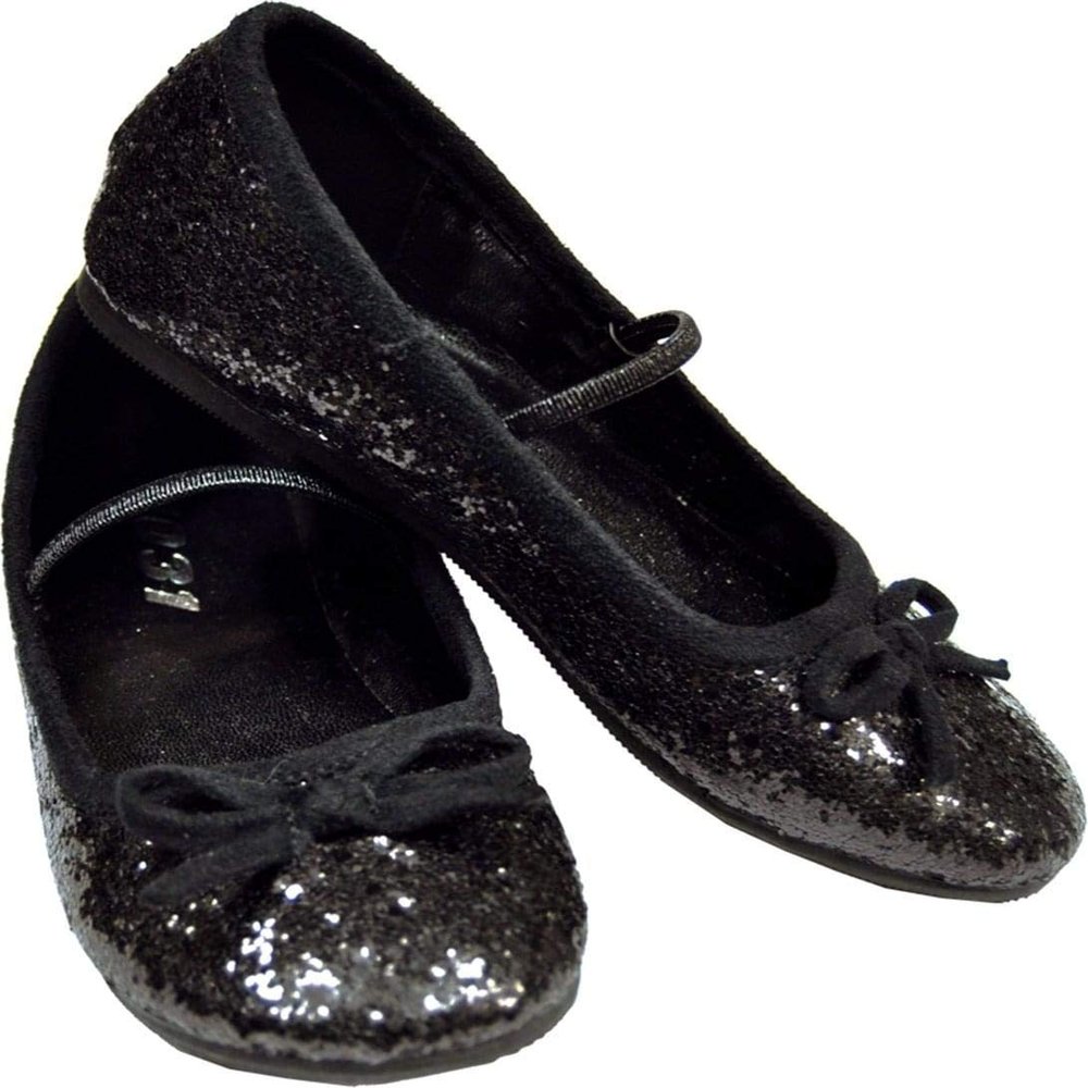 Flat Ballet Glitter CH BK XLGE