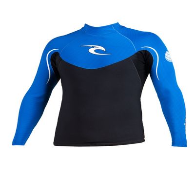 Rip Curl Men's E-Bomb Pro Long Sleeve Jacket Wetsuit (Blue/Black/White, Medium)