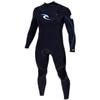 Rip Curl Men's E-Bomb Chest Zip 3/2 Wetsuit (Black/Blue, Large) view 1