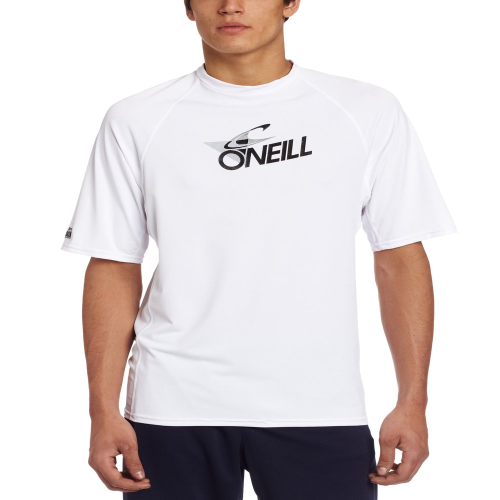 O'Neill Wetsuits Men's 24-7 Short Sleeve Crew, White, X-Large