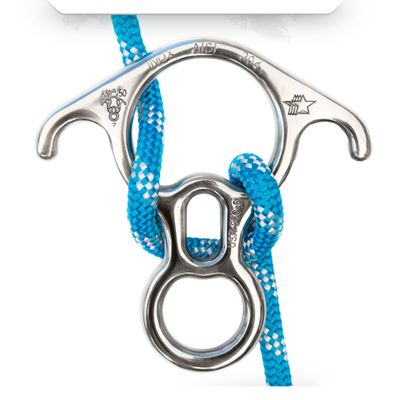 ProClimb Figure 8 Descender | Stainless Steel | Rappelling and Rescue | 50 kN | Bent Ear Design