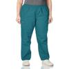 CHEROKEE Women's Workwear Elastic Waist Cargo Scrubs Pant, Teal Blue, X-Large/Petite view 2