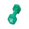 CanDo Vinyl Coated Dumbbell Green 3 lb Single 1pc Handheld Weight for Muscle Training and Workouts, Color Coded Anti-Roll Home Gym Equipment, Beginner and Pro view 1