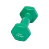 CanDo Vinyl Coated Dumbbell Green 3 lb Single 1pc Handheld Weight for Muscle Training and Workouts, Color Coded Anti-Roll Home Gym Equipment, Beginner and Pro view 2