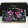 Antique Alive Mother of Pearl Engraved Business Credit Name Id Card Case Holder Metal Stainless Steel Slim Money Wallet with Peony Design view 2