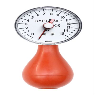 Baseline 12-0293 Dynamometer, Pneumatic Squeeze Bulb with Reset, 15 PSI Capacity