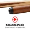 Viper by GLD Products Commercial/House 57" 1-Piece Canadian Maple Billiard/Pool Cue, 21 Ounce, Brown view 2