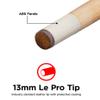 Viper by GLD Products Commercial/House 57" 1-Piece Canadian Maple Billiard/Pool Cue, 21 Ounce, Brown view 4