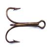 Mustad 3551 Classic Treble Standard Strength Fishing Hooks | Tackle for Fishing Equipment | Comes in Bronz, Nickle, Gold, Blonde Red, [Size 2/0, Pack of 25], Bronze view 1