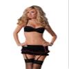 Secret Affair Gartered Skirt (Black;Small/Medium) view 1