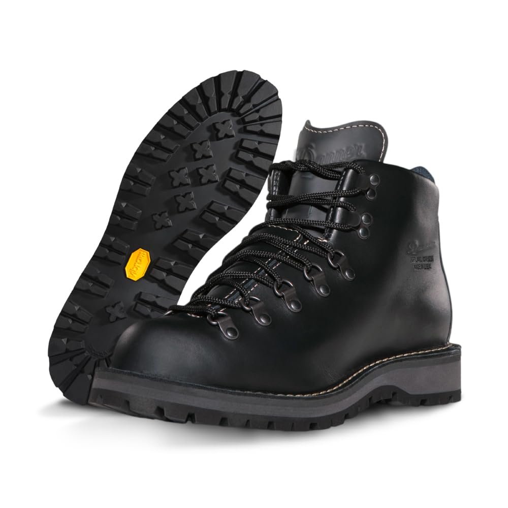 Danner Mountain Light II 5 Gore-Tex Waterproof Hiking Boots for Men with Durable Full-Grain Leather, Breathable Gore-Tex Barrier & Traction Outsole, Black - 7 EE