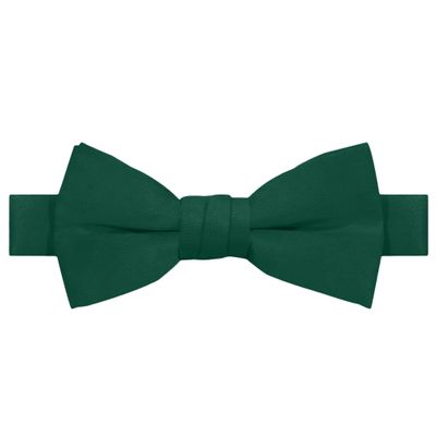 Jacob Alexander Boy's Kids Pretied Banded Adjustable Solid Color Bowtie - Hunter