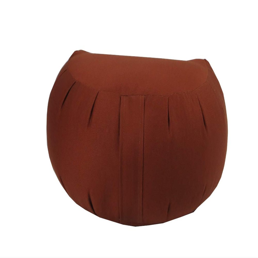 Kapok Crescent Zafu Meditation Cushion, Clay