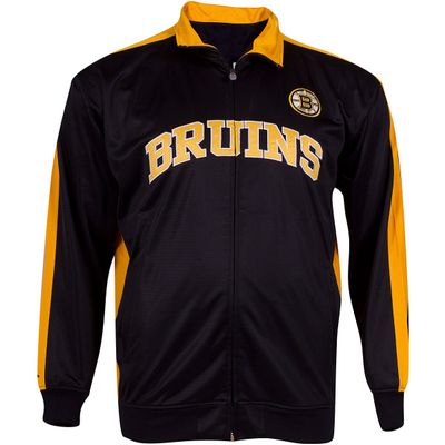 NHL Men's Boston Bruins Big & Tall Full Zip Track Jacket (Black, 6X-Large)