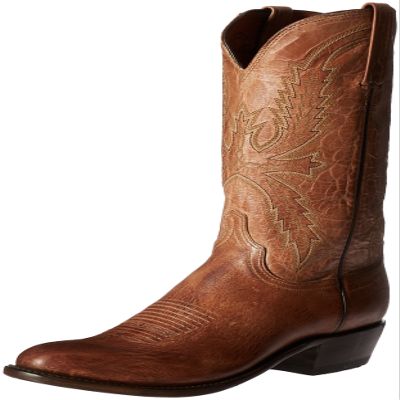 Lucchese Classics Men's Crayton-tn BRN Md Goat Riding Boot, Tan Burnish, 11 2E US