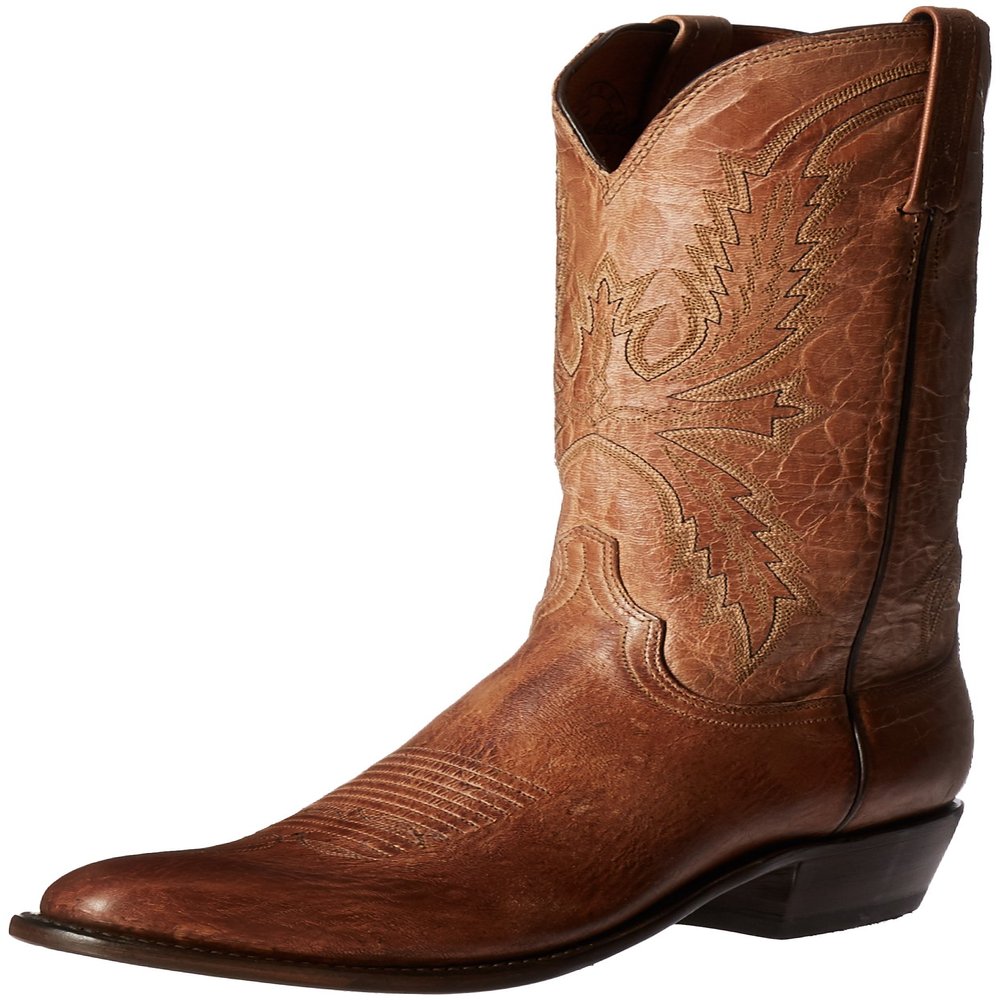 Lucchese Classics Men's Crayton-tn BRN Md Goat Riding Boot, Tan Burnish, 11 2E US