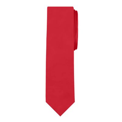 Jacob Alexander Boy's Regular Self Tie Prep Solid Color Necktie - Red