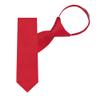Jacob Alexander Boy's 14" Pretied Solid Color Zipper Tie - Red view 2