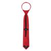 Jacob Alexander Boy's 14" Pretied Solid Color Zipper Tie - Red view 3