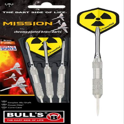 Bull's Unisex Adult Mission Steeldart 3 Pieces - Multicoloured, Medium/24 g