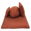 Kapok Zafu, Zabuton and Support Meditation Cushions Set (4pc), Clay view 1