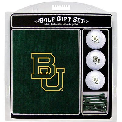 Team Golf NCAA Baylor Bears Gift Set: Embroidered Golf Towel, 3 Golf Balls, and 14 Golf Tees 2-3/4" Regulation, Tri-Fold Towel 16" x 22" & 100% Cotton
