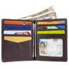 Big Skinny Men's World Bi-Fold Slim Wallet, Holds Up to 35 Cards, Brown view 2