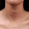 Jewelry Affairs Sterling Silver Rhodium Plated Cable Chain Necklace, 0.6mm, 18" view 4