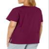 Landau Scrub Zone Relaxed Fit 2-Pocket V-Neck Scrub Top for Women 70221 Wine view 4