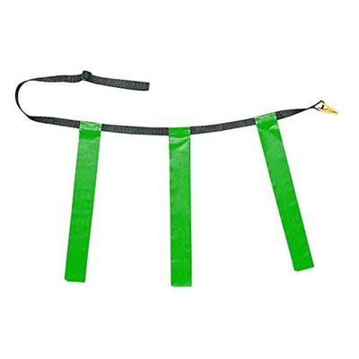 Champion Sports Quick Release Triple Flag Football Set  Large Black Belt  32"39"  Green Flags