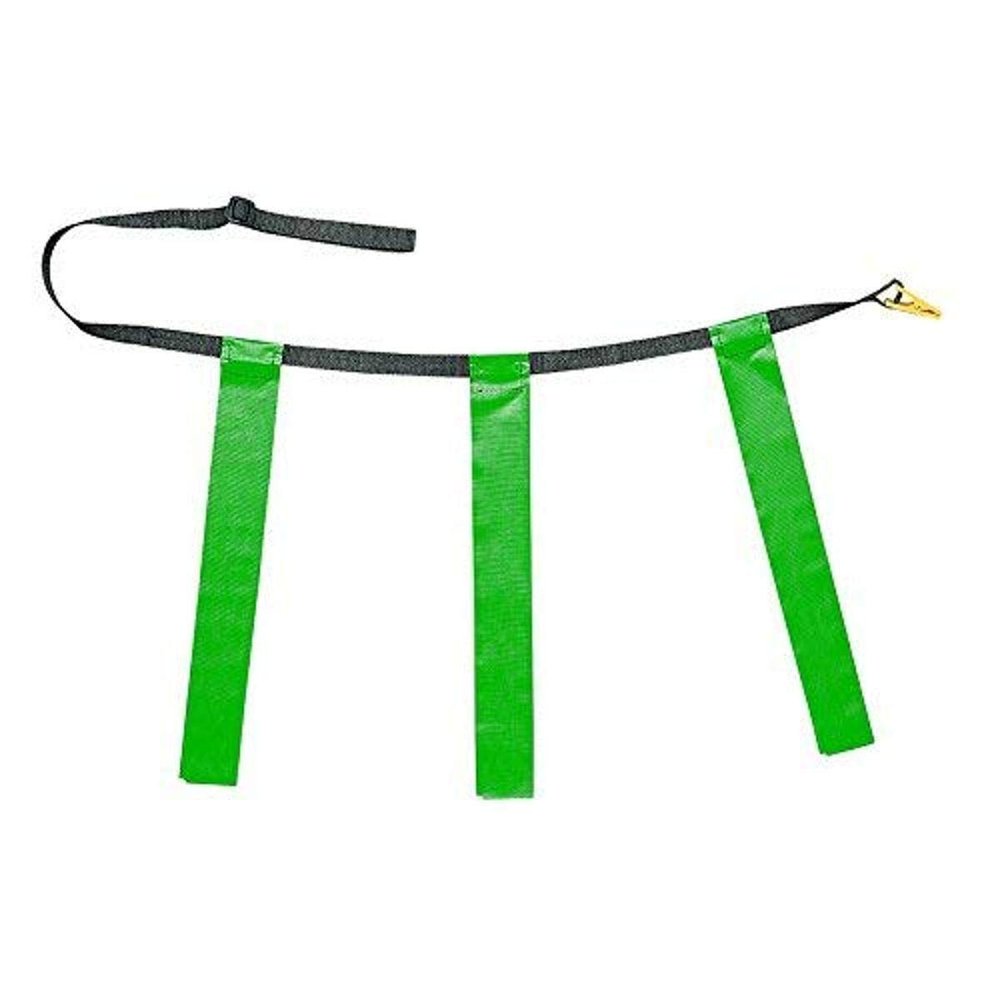 Champion Sports Quick Release Triple Flag Football Set Large Black Belt 32"39" Green Flags