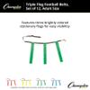 Champion Sports Quick Release Triple Flag Football Set  Large Black Belt  32"39"  Green Flags view 3