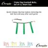 Champion Sports Quick Release Triple Flag Football Set  Large Black Belt  32"39"  Green Flags view 4