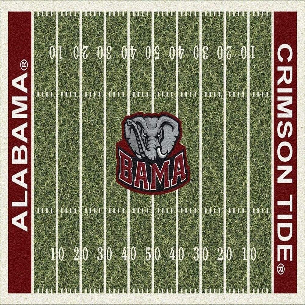 Milliken Alabama College Home Field Area Rug, 7'8" x 10'9"