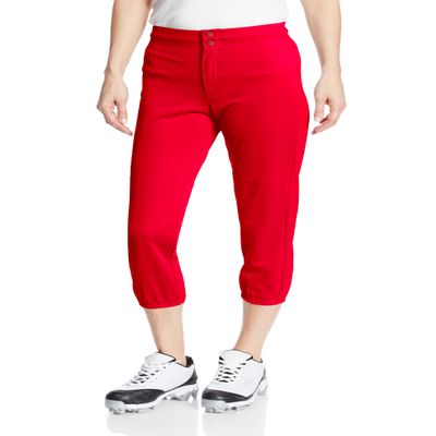 Intensity Women's Low Rise Double Knit Pant, X-Small, Scarlet