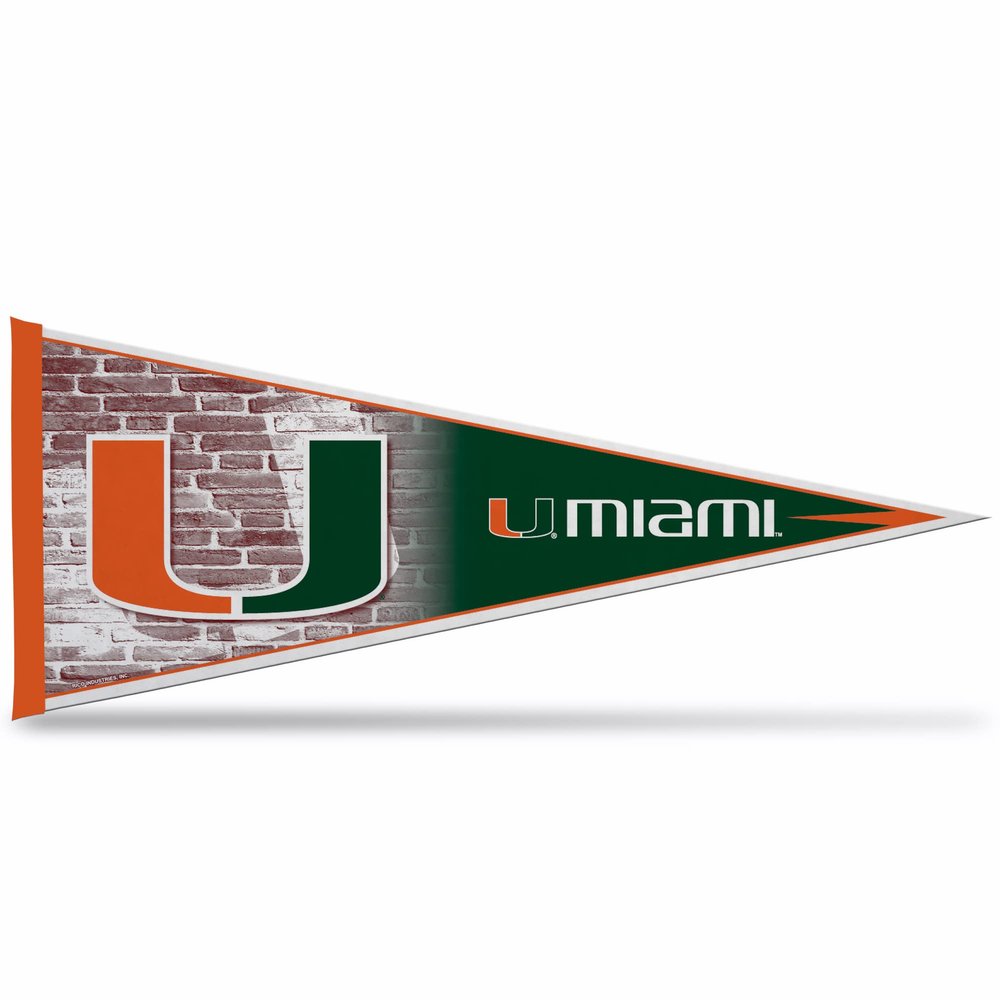 Rico NCAA University of Miami 12 X 30 Pennant