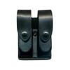 DeSantis Black - Plain - Double Mag Pouch - Nickel Snap view 1
