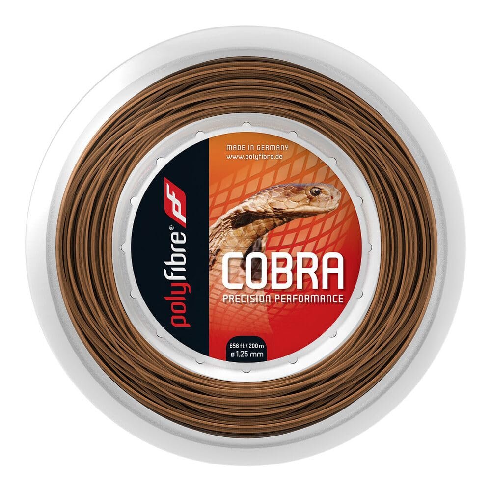 Polyfibre Unisex's Cobra String Reel-Brown/Beige, 1.25 mm/200 m
